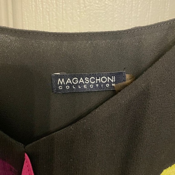 Magaschoni midi chiffon floral evening dress - Picture 3 of 6